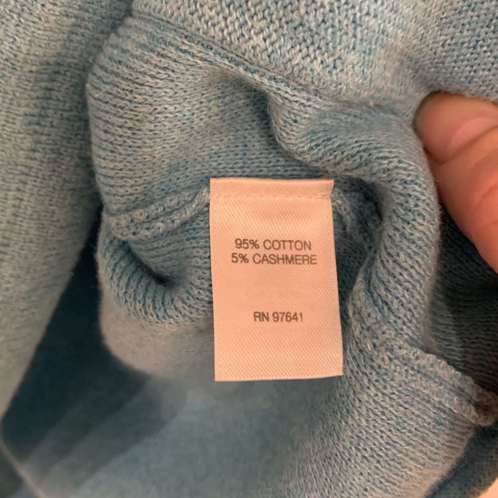 Pure Jill Sea Mist Cotton Cashmere Sweater Sz XS - Picture 5 of 9